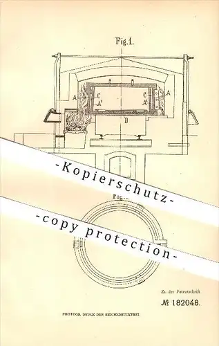 original Patent - Ferdinand Vahlkampf in St. Ingbert , 1906 , Form zum Brennen basischer Bessemerbirnenböden !!!