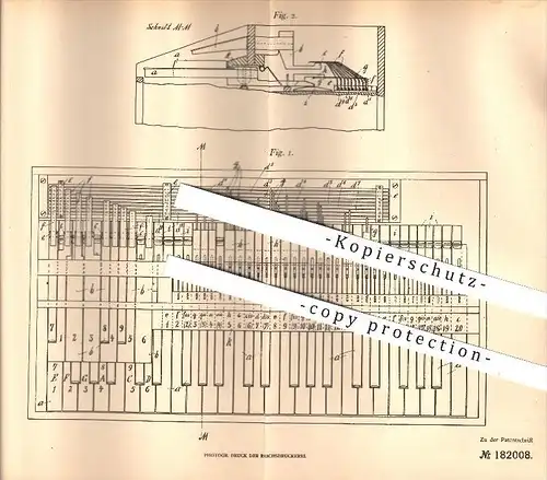 original Patent - Bernhard Schreyer in Ober Wiesenthal , 1906 , Hilfsklaviatur für Klavier , Oberwiesenthal !!!