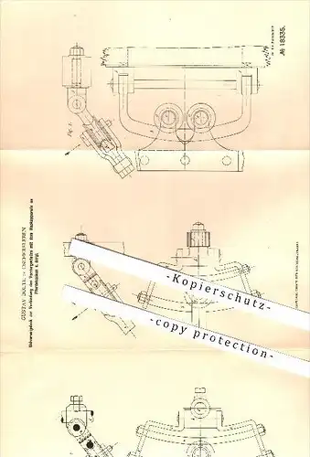 original Patent - Gustav Bölte in Oschersleben , 1881 , Verbindungsgelenk an Pferdehacken !!!