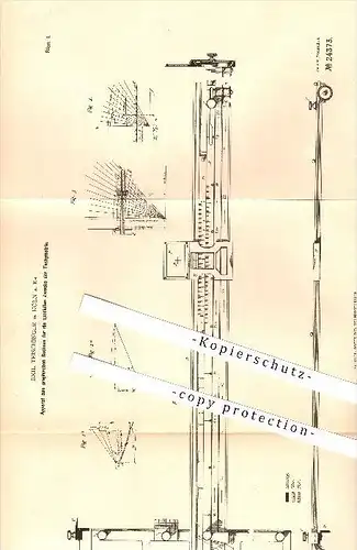 original Patent - Emil Teischinger in Köln , 1883 , Apparat zum graphischen Rechnen in der Tachymetrie !!!