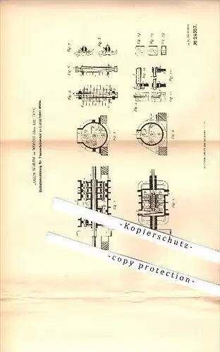 original Patent - Eugen Warth in Heinitz b. Neunkirchen , 1883 ,  Transportschnecken an Lucop'schen Mühlen !!!