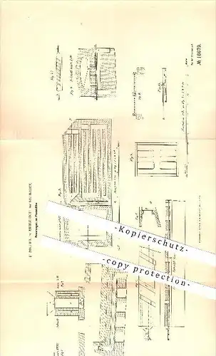 original Patent - F. Michel in Meiderich bei Ruhrort , 1881 , Neuerungen an Flammöfen , Eisen !!!