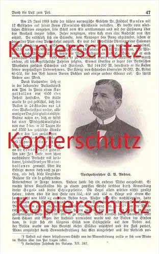 original Zeitungsbericht - 1911 - Flug zum Pol , Nordpol , Andree , Luftschiff , Wellmann Däneninsel , Polarforscher !!!