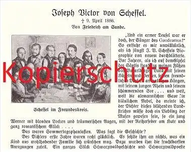 original Zeitungsbericht - 1911 -  Bad Säckingen , Joseph Victor von Scheffel  !!