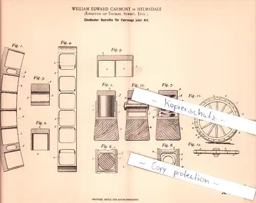 Original Patent - William Edward Carmont in Helmsdale , Kingston on Thomas , Surrey , Engl. , 1902 , !!!
