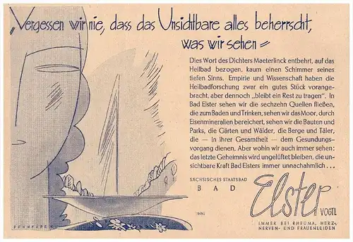 original Werbung - 1937 - Bad Elster , Rheuma , Arzt , Krankenhaus , Apotheke !!!