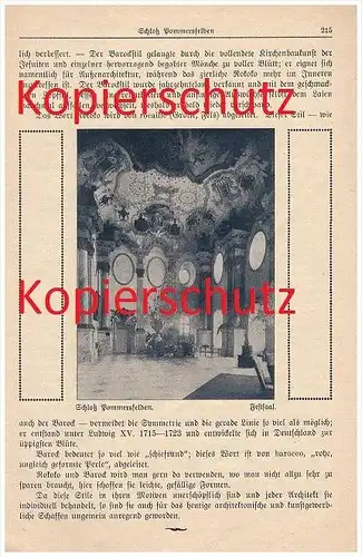 original Zeitungsbericht - 1926 - Pommersfelden , Schloß , Architektur !!!