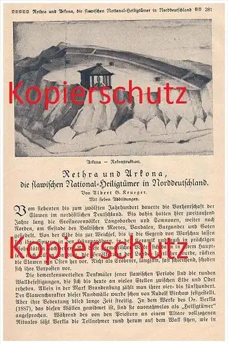 original Zeitungsbericht - 1926 - Rethra - Tollensesee Neubrandenburg und Arkona , Heiligtum der Slawen !!!