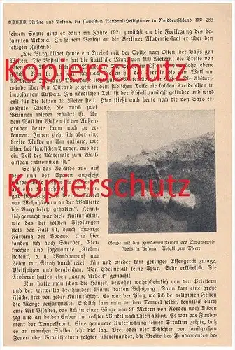 original Zeitungsbericht - 1926 - Rethra - Tollensesee Neubrandenburg und Arkona , Heiligtum der Slawen !!!
