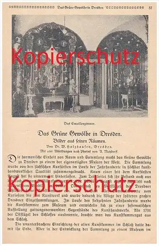 original Zeitungsbericht- 1926 - grünes Gewölbe in Dresden , Museum !!!