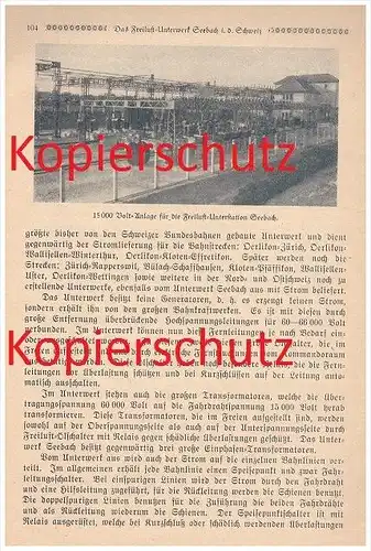 original Zeitungsbericht - 1926 - Seebach b. Zürich , Freiluft Unterwerk , E-Werk , Bundesbahn , Eisenbahn !!!