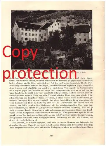 original Prospekt / Zeitungsbericht - 1924 -  Malans GR , Schloss Bothmar , Landquart !!!