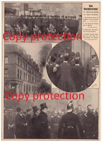 newspaper report - 1911 - Street Fight in Houndsditch - London , Winston Churchill , hospital !!!