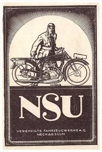 original Werbung - 1928 - NSU , Motorrad , Neckarsulm , moto , Motorräder !!!