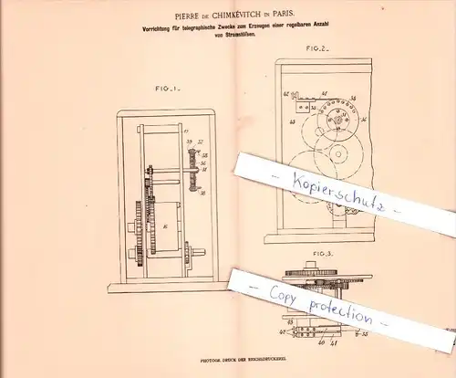 Original Patent - Pierre de Chimkevitch à Paris , 1900 ,  Génération de chocs électriques !!!