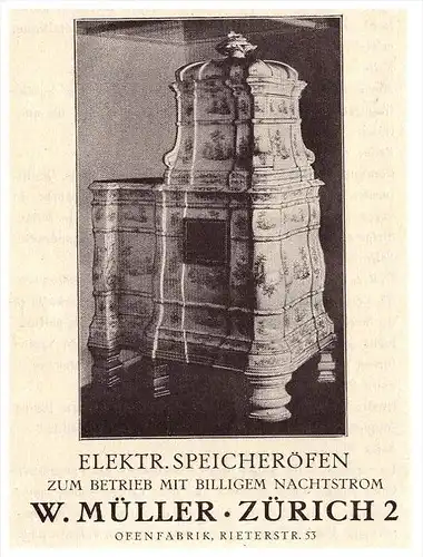 original Werbung - 1927 - Ofenbau Walter Müller , Zürich , Rieterstrasse , Ofen !!!