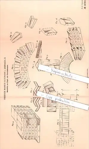 Original Patent  - F. Markus Saltzmann à Dornach i. E. , 1903 , Brique de brique ou de pierre sol !!