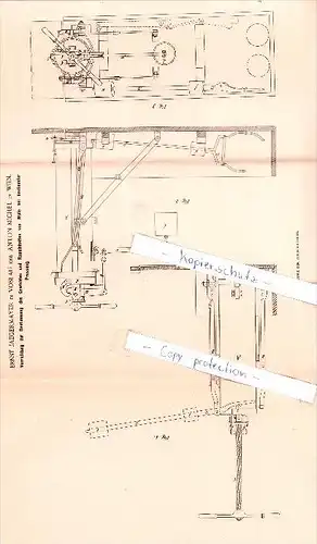 Original Patent  - E. Jaegermayer in Vöslau und A. Michel in Wien , 1890 , Instrument für Wolle !!!