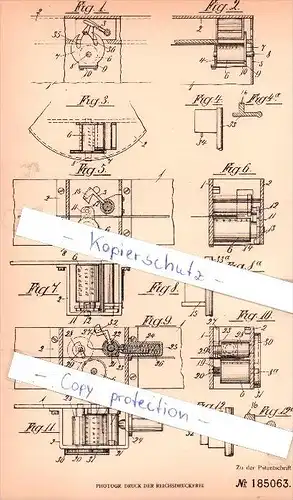 Original Patent   - Richard Bürk in Schwenningen a. Neckar , 1906 , Kontrolluhr mit Markierung !!!