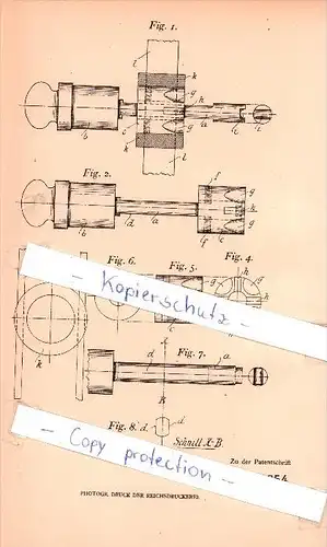 Original Patent  - Richard Rassmann in Mehlis i. Thür. , 1906 , Betäubungsapparat für Schlachtvieh , Zella-Mehlis !!!