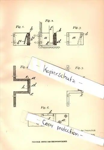 Original Patent - Adalbert Koschade in Ansbach , 1906 , Fenster-Schließklampe , Fensterbau !!!