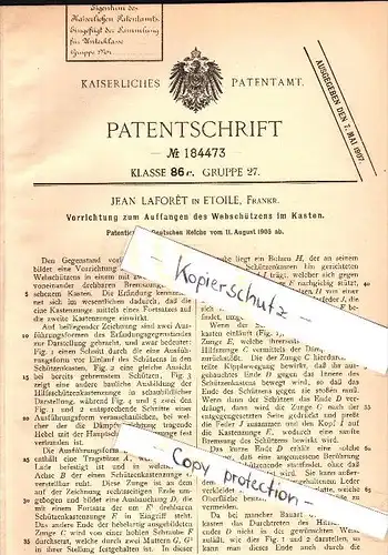 Original Patent - Jean Laforet à Etoile , 1905 , Dispositif de tissage !!!