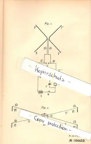 Original Patent - Ettore Rota in Casale Monferrato / Italia , 1905 , Prevenzione della grandine, pioggia !!!