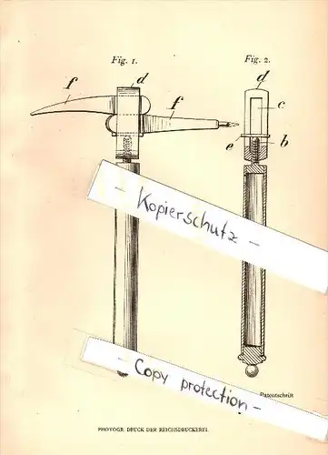 Original Patent - Jean Benoit Tillier à Mareigny , 1906 , porte-outils !!!