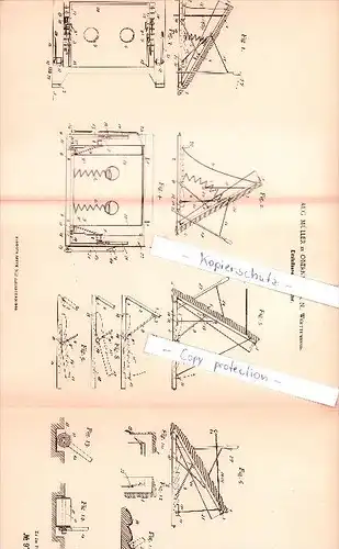 Original Patent - Aug. Müller in Oberndorf a.N. , 1897 , Einstellbares Kopfpolster !!!