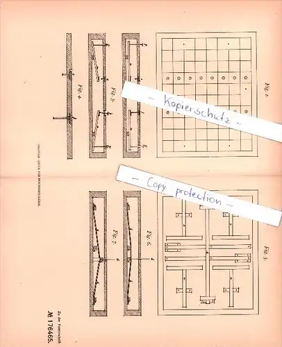 Original Patent - Reinhold Bonsels in Bethel b. Bielefeld , 1906 , Spielbrett für  Flottenkampfspiel , Spielzeug !!!