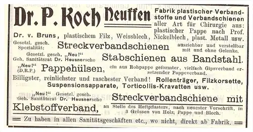 original Werbung - 1905 - Dr. P. Koch in Neussen / Neußen , Belgern , Arzt , Apotheke !!!