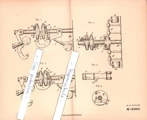 Original Patent - Bernhard Borten in Kolomea / Kolomyja , Mähren , 1905 , Kupplung für Eisenbahn !!!