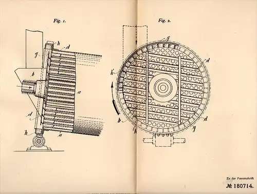 Original Patentschrift - Eduard Hickethier in Theißen b. Zeitz , 1905 , Apparat für Braunkohle - Trockner !!!