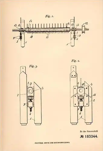 Original Patentschrift - J. Hannausch in Resucen - Vlasca , Romania , 1906 , Rechen für Dreschmaschine , Agrar  !!!