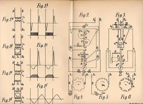 Original Patentschrift - E. Schwanzara in Wien , 1906 , Wechselstromerzeuger für Fernsprechamt , Telephon !!!