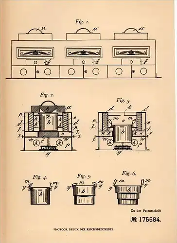 Original Patentschrift - D. Buhlmann in Eltville a. Rh., 1905 , Kochherd mir Garkocher , Herd , Küche , Koch !!!