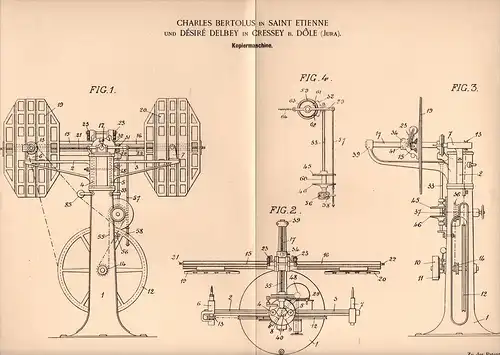 Original Patentschrift - D. Delbey à Cressey avec Dole , 1901 , Copieurs pour le modèle en plastique, sculpteur !!!