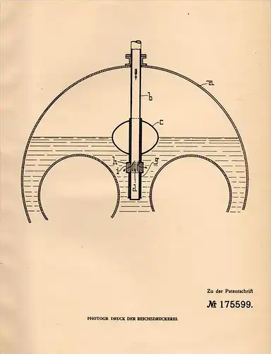 Original Patentschrift - Fortuna AG , Bergbau in Horrem b. Cöln , 1905 , Speiseregler für Dampfkessel , Dampfmaschine !!