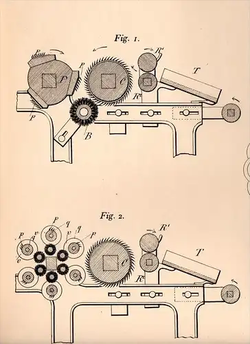 Original Patentschrift - Gütermann & Co in Perosa Argentina , 1896 , Macchine per la filatura, filatoio , Turin , Italia