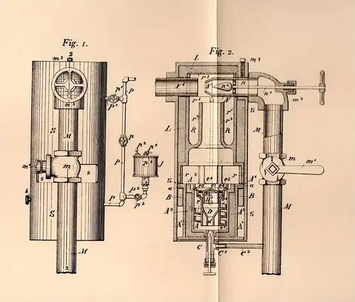 Original Patentschrift - George Machlet in Elizabeth , 1901 , carburettor for heating gas , petroleum !!!