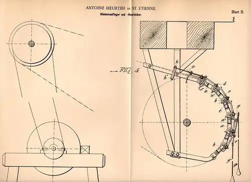 Original Patentschrift - A. Heurtier in St. Etienne , 1901 , Garnitures pour ceinture  !!!