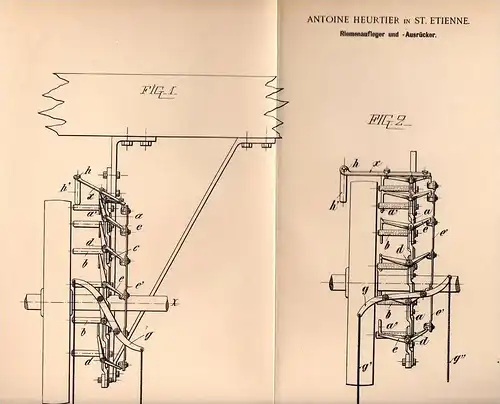 Original Patentschrift - A. Heurtier in St. Etienne , 1901 , Garnitures pour ceinture  !!!