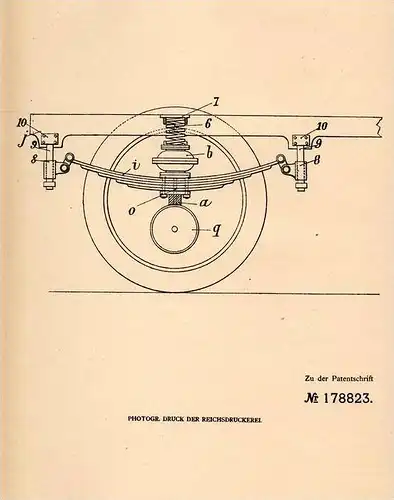 Original Patentschrift - Ch. Caille in Le Perreux , 1905 , Suspension pour voie ferrée , Automobile !!!