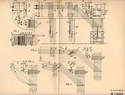 Original Patentschrift - E. Ahnert in Pohlitz b. Greiz und Aue , 1904 , Levierapparat für Jaquardmaschinen !!!