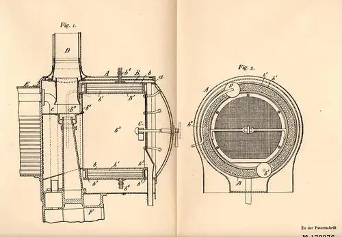 Original Patentschrift - F. Trevithick in Cairo , 1905 , preheater for locomotive , locomobile !!!