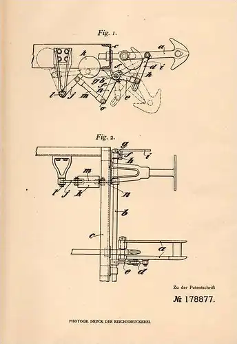 Original Patentschrift - D. Neumann und L. Orosz in Arad , 1905 , Apparat zum Kuppeln  Kupplung  !!!