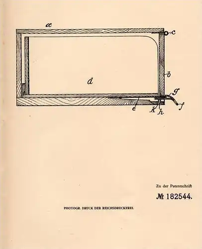 Original Patentschrift - W. Beller in Groß - Karben i. Hessen , 1906 , Verschluß für Schublade , Schrank , Schreiner !!