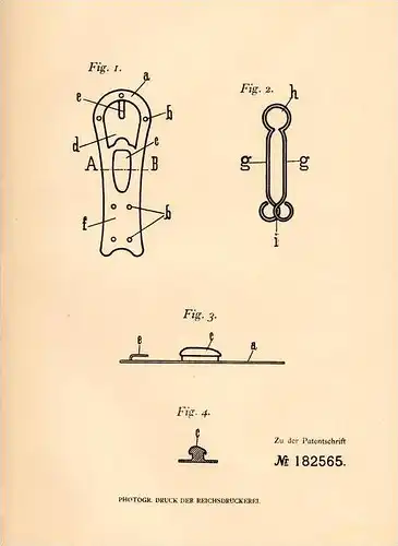 Original Patentschrift - H. Kullack , geb. Knopp in Stettin , 1905 , Taschenverschluß für Kleider , Textilien!!!