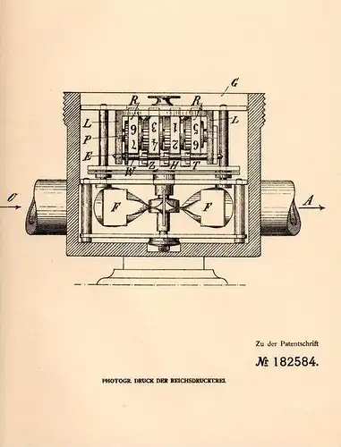Original Patentschrift - T. Wittfeld in Aachen , 1906 , Zähler für Wassermesser , Wasserwerk , Wasseruhr !!!