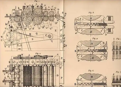 Original Patentschrift - W. Grafton in New Charlton , 1904 ,, Maschine für Bleche aus Blei !!!